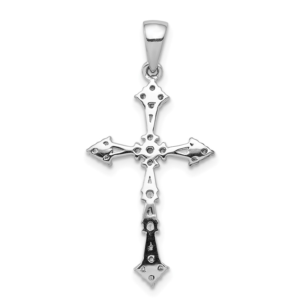 14k White Gold 1/4ct. Diamond Cross Pendant (PM5068-025-WA)