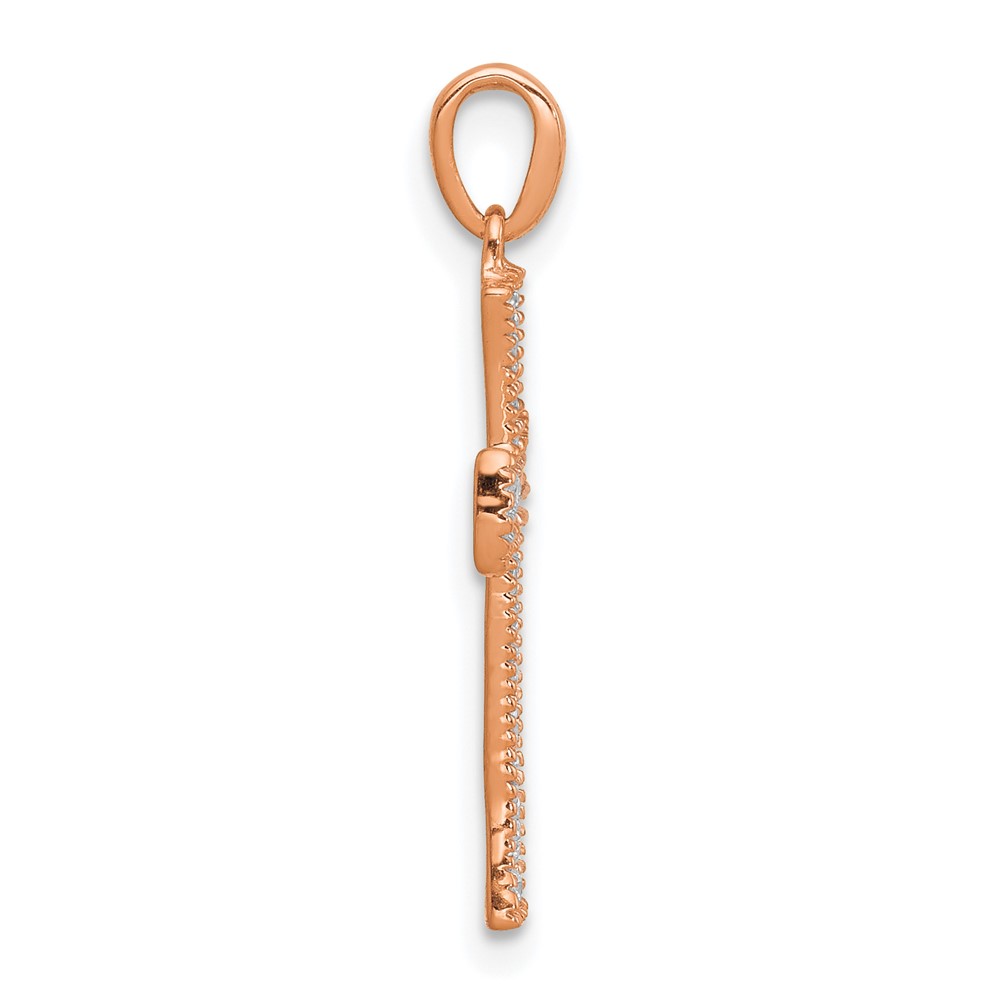 14k Rose Gold Diamond Pendant (PM5074-010-RA)
