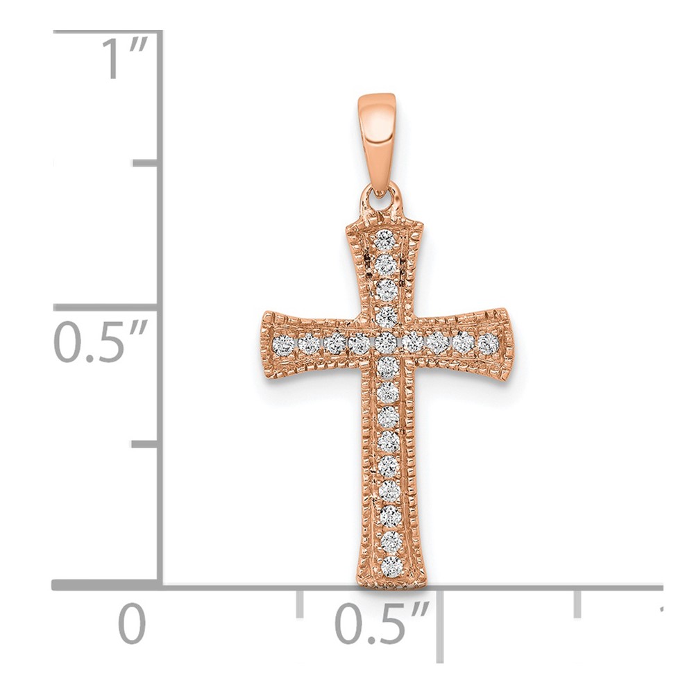 14k Rose Gold Diamond Pendant (PM5074-010-RA)