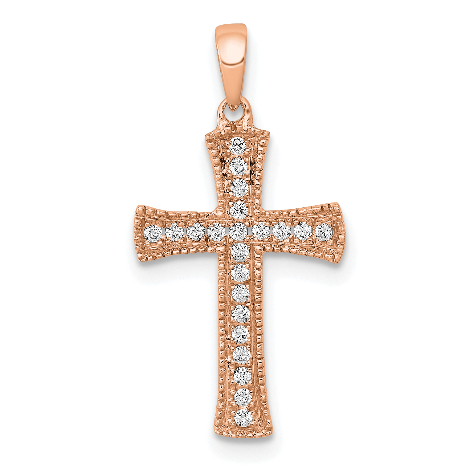14k Rose Gold Diamond Pendant (PM5074-010-RA)