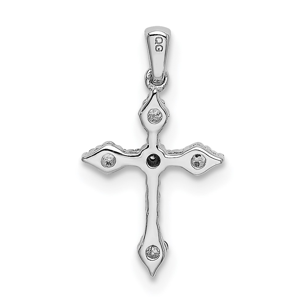 10K White Gold 1/15ct. Diamond Cross Pendant (PM5076-008-1WA)