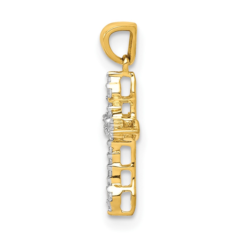 10K 1/15ct. Diamond Cross Pendant (PM5076-008-1YA)