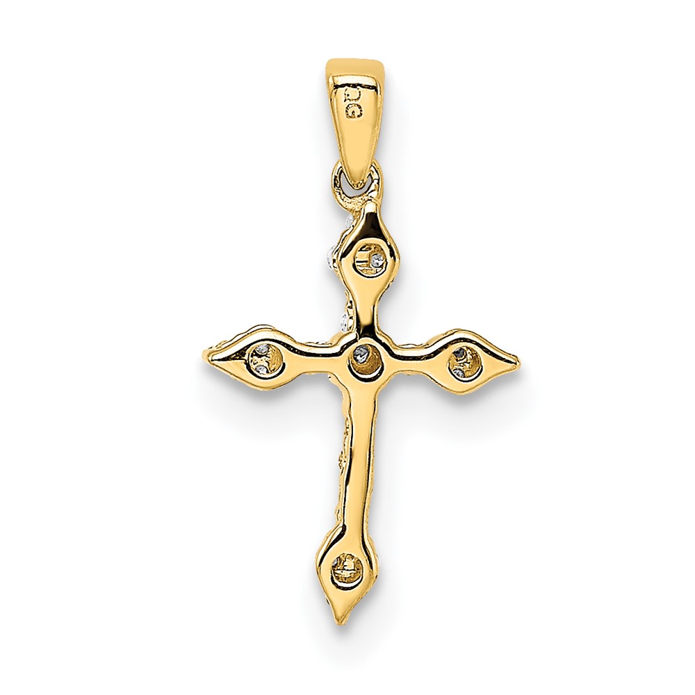 10K 1/15ct. Diamond Cross Pendant (PM5076-008-1YA)