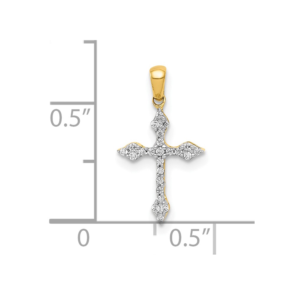 10K 1/15ct. Diamond Cross Pendant (PM5076-008-1YA)
