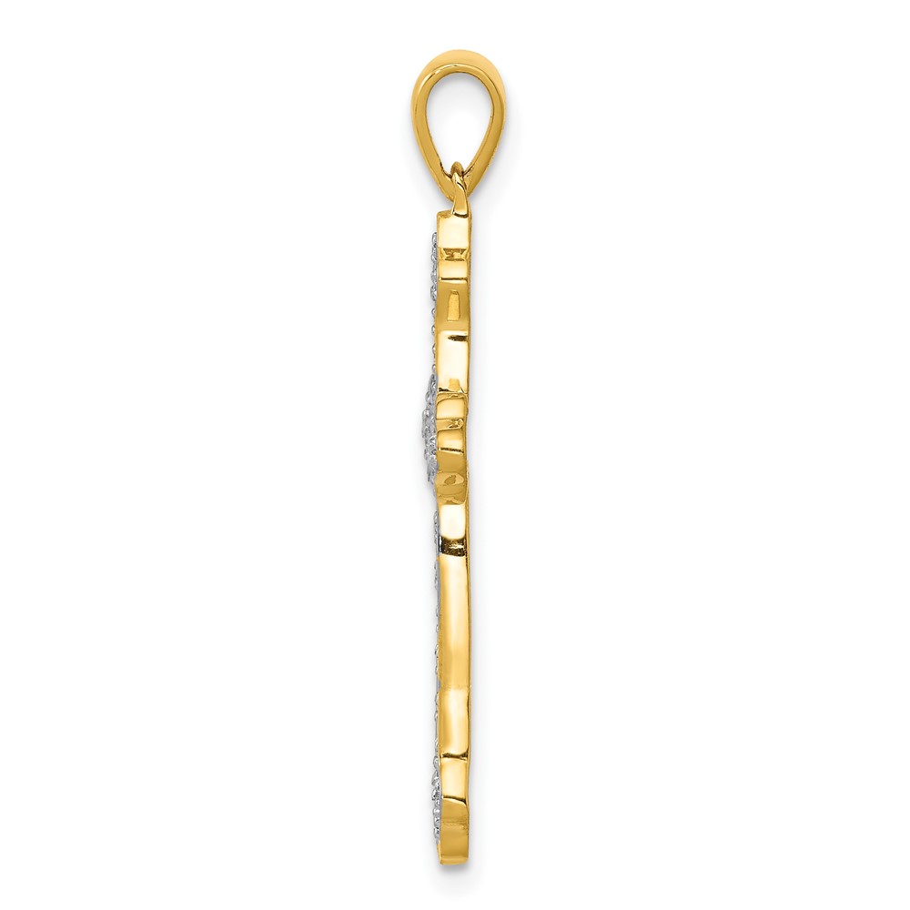 10K 1/10ct. Diamond Cross Pendant (PM5077-010-1YA)