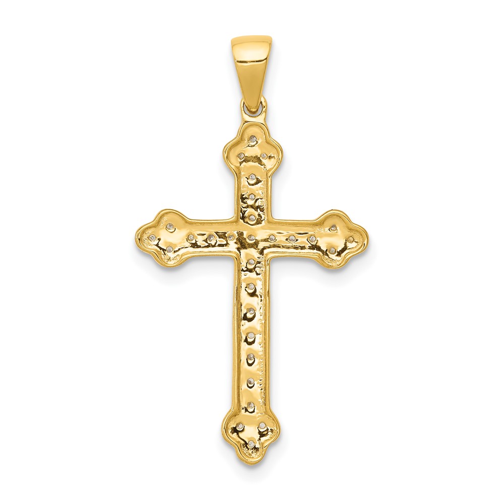 10K 1/10ct. Diamond Cross Pendant (PM5077-010-1YA)