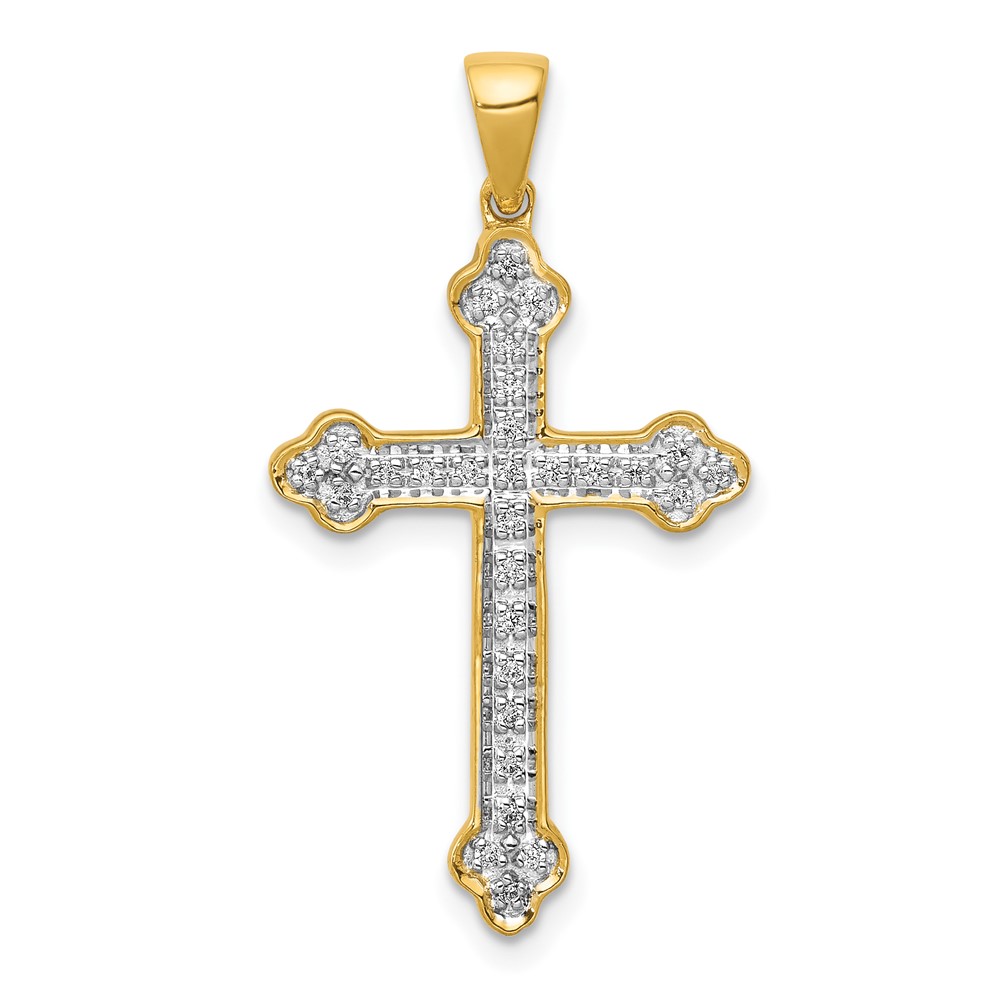 10K 1/10ct. Diamond Cross Pendant (PM5077-010-1YA)