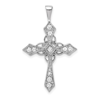 14k Rose Gold Passion Cross Pendant Mounting