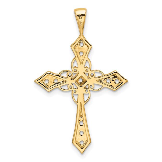 14k Diamond Cross Passion Pendant Mounting