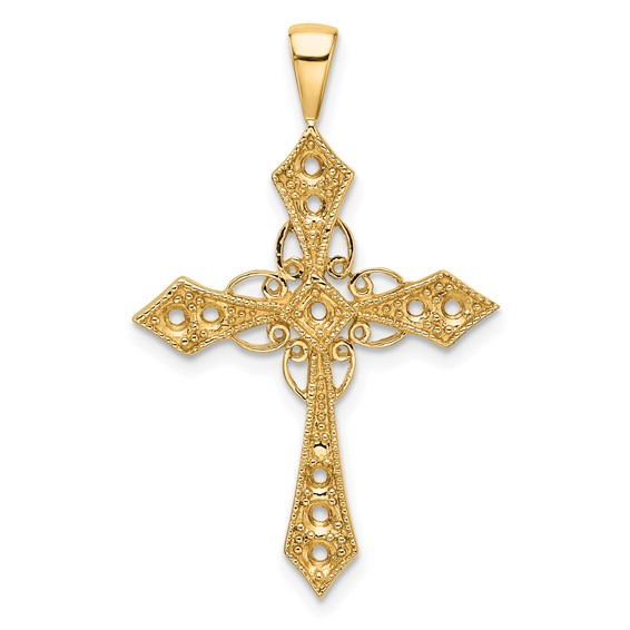 14k Diamond Cross Passion Pendant Mounting