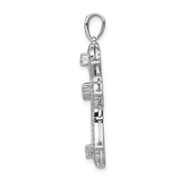 14K White Gold 0.50 Carat Lab Grown Diamond VS SI+ G+ Complete Fashion Cross Pendant view 2