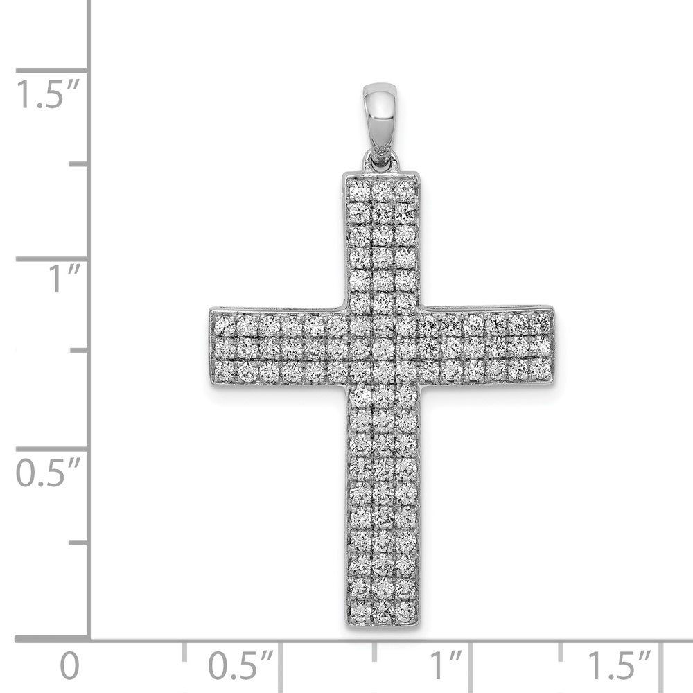 14k White Gold 1ct. Diamond Latin Cross Pendant (PM5098-100-WA)
