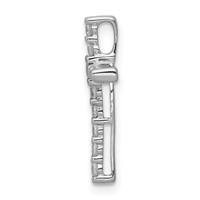 14K White Gold 0.25 Carat Lab Grown Diamond VS SI+ G+ Complete Cross Chain Slide Pendant view 2