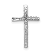 14K White Gold 0.25 Carat Lab Grown Diamond VS SI+ G+ Complete Cross Chain Slide Pendant view 3