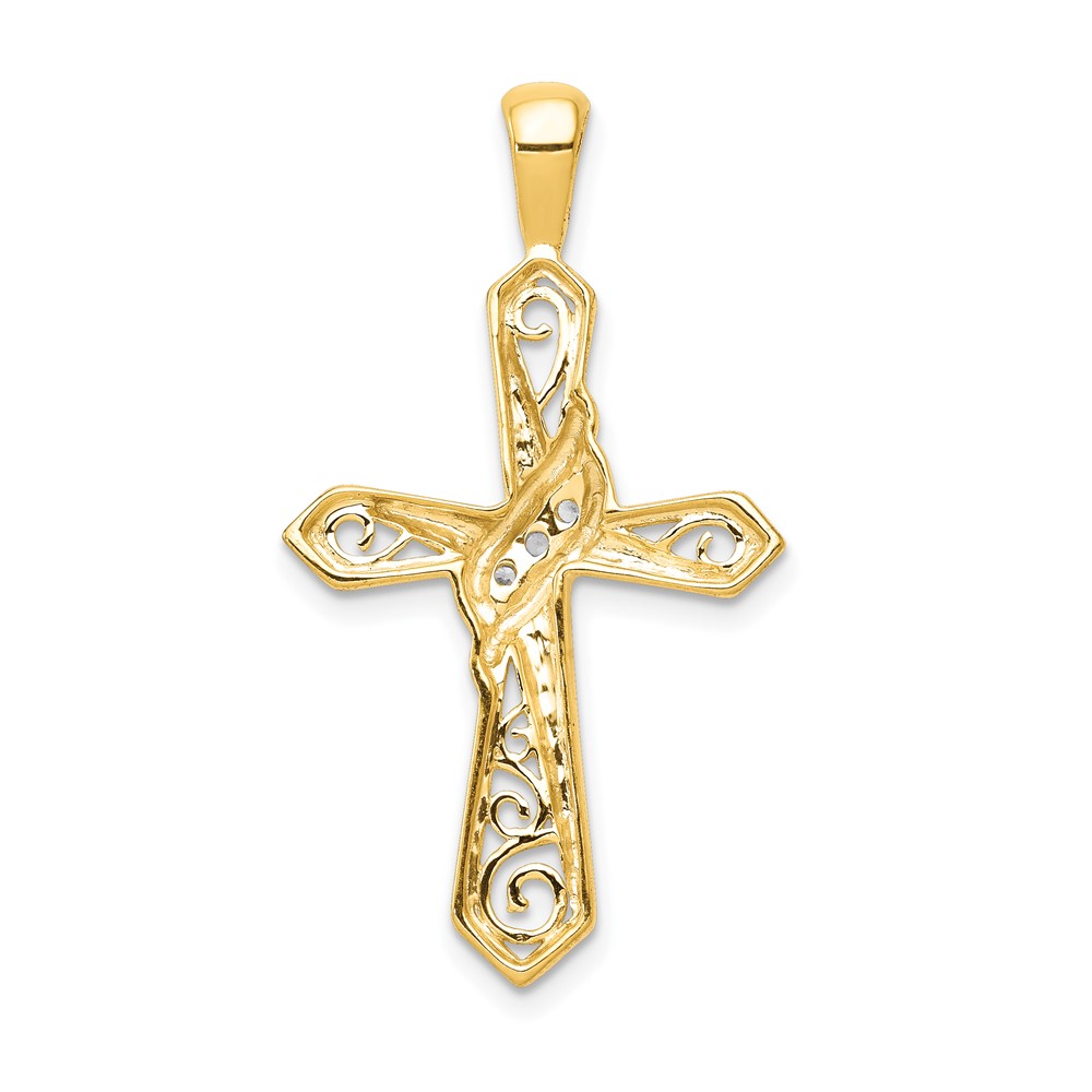10K 1/20ct. Diamond Cross Pendant (PM5108-005-1YA)