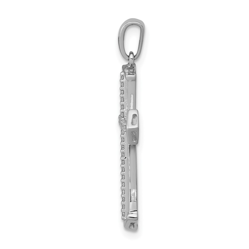 10K White Gold 1/8ct. Diamond Passion Cross Pendant (PM5123-013-1WA)