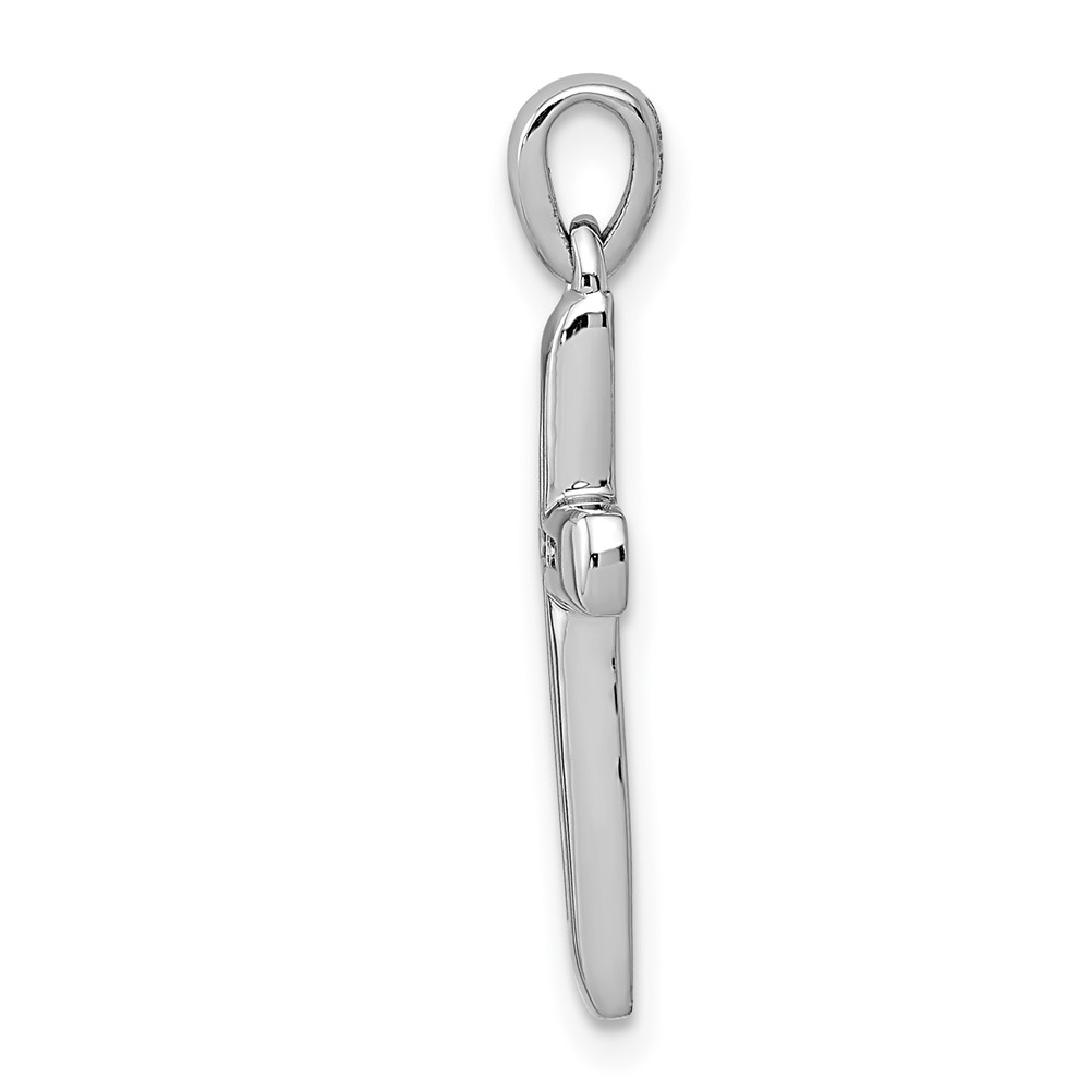 14k White Gold Small 1/10ct. Diamond Cross Pendant (PM5138-010-WA)