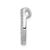14K White Gold 0.33 Carat Lab Grown Diamond VS SI+ G+ Complete Horseshoe Chain Slide Pendant view 2