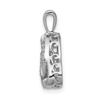14K White Gold 0.20 Carat Lab Grown Diamond VS+ F+ Complete Vibrant Celtic Pendant view 2
