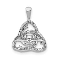 14K White Gold 0.20 Carat Lab Grown Diamond VS+ F+ Complete Vibrant Celtic Pendant view 3