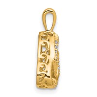 14K Yellow Gold 0.20 Carat Lab Grown Diamond VS+ F+ Complete Vibrant Celtic Pendant view 2