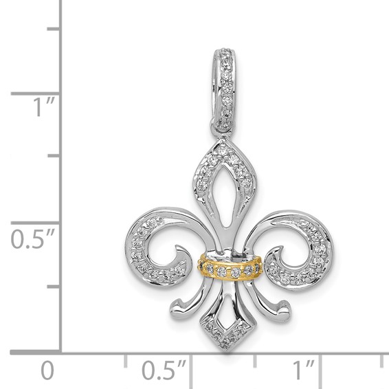 Diamond Fleur De Lis Pendants