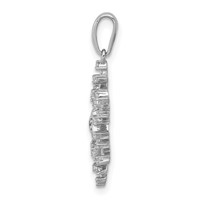 14K White Gold 0.17 Carat Lab Grown Diamond VS SI+ G+ Complete Snowflake Pendant view 2