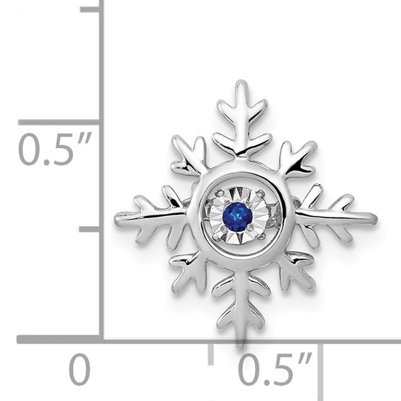 Vibrant Sapphire or Diamond Snowflake Chain Slides