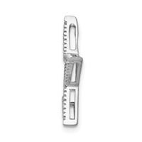 14K White Gold 0.17 Carat Lab Grown Diamond VS SI+ G+ Complete Star Chain Slide Pendant view 2