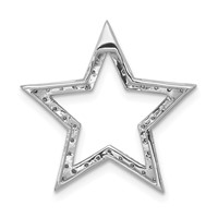 14K White Gold 0.17 Carat Lab Grown Diamond VS SI+ G+ Complete Star Chain Slide Pendant view 3