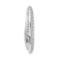 14K White Gold 0.33 Carat Lab Grown Diamond VS SI+ G+ Complete Awareness Ribbon Chain Slide Pendant view 2