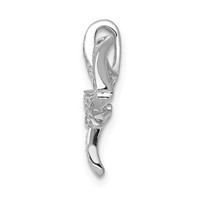 14K White Gold 0.25 Carat Lab Grown Diamond VS SI+ G+ Complete Starfish Chain Slide Pendant view 2