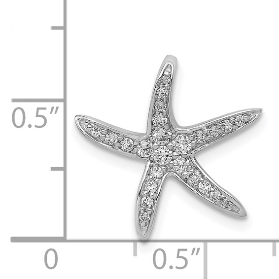 Diamond Starfish Chain Slide Pendants