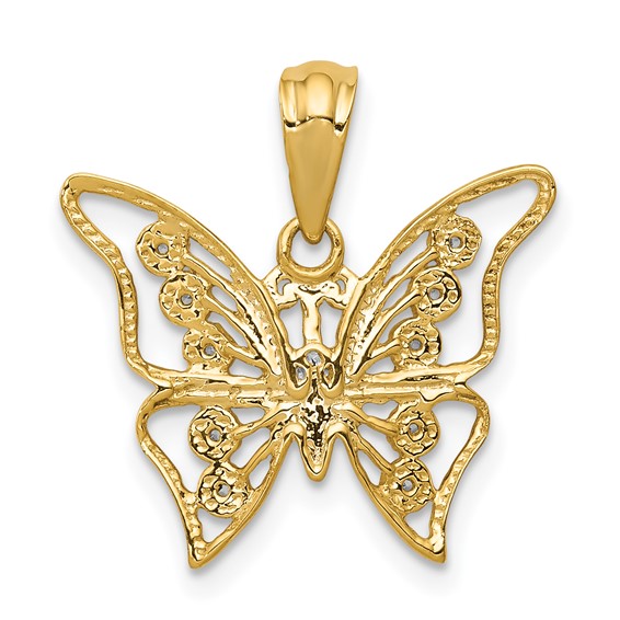 Gold Polished Butterfly Pendants