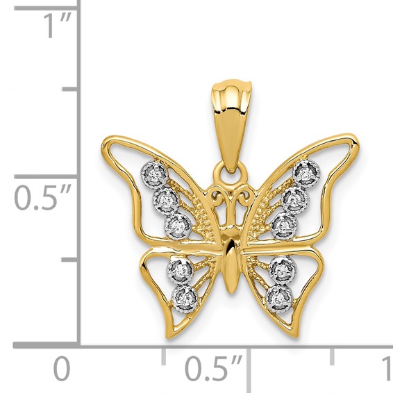 Gold Polished Butterfly Pendants