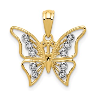 Gold Polished Butterfly Pendants