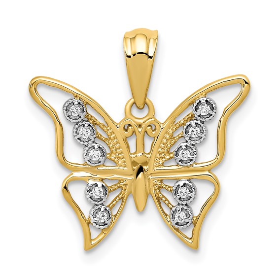 Gold Polished Butterfly Pendants