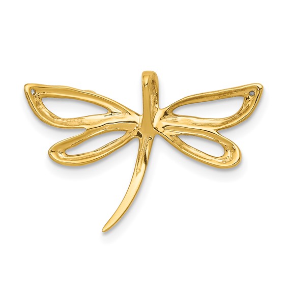 Gold Polished Dragonfly Pendants