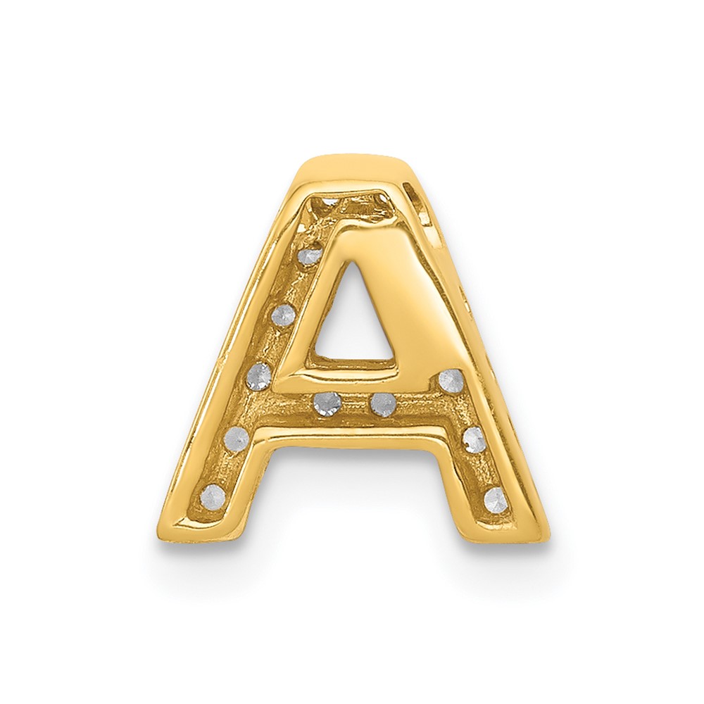 14K  Diamond Letter A Initial Charm (PM5221A-010-YA)