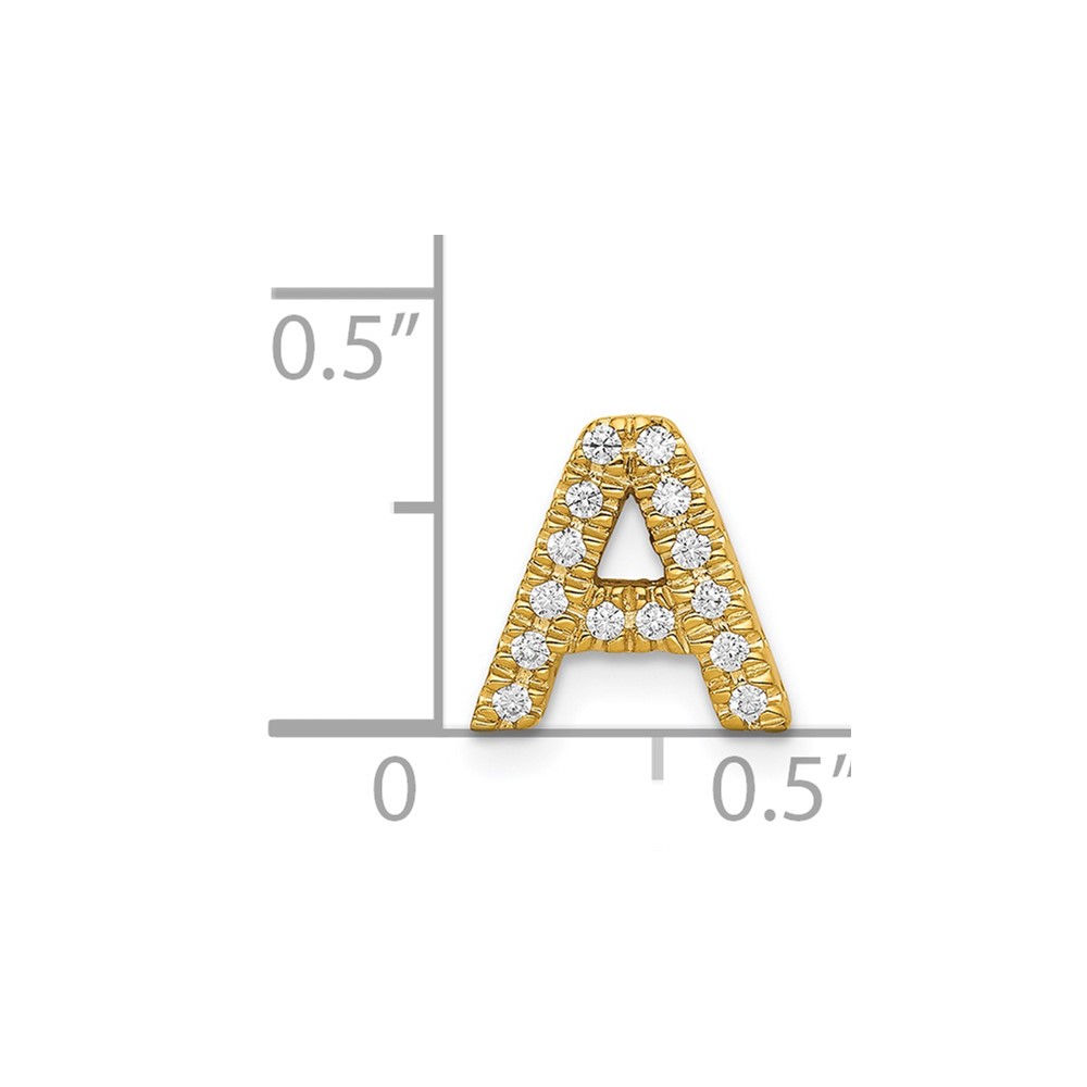 14K  Diamond Letter A Initial Charm (PM5221A-010-YA)