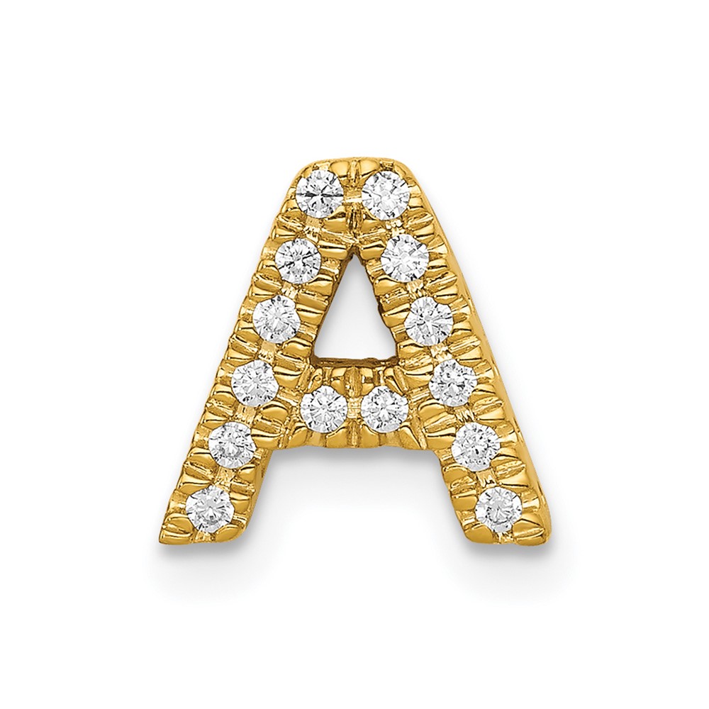 14K  Diamond Letter A Initial Charm (PM5221A-010-YA)