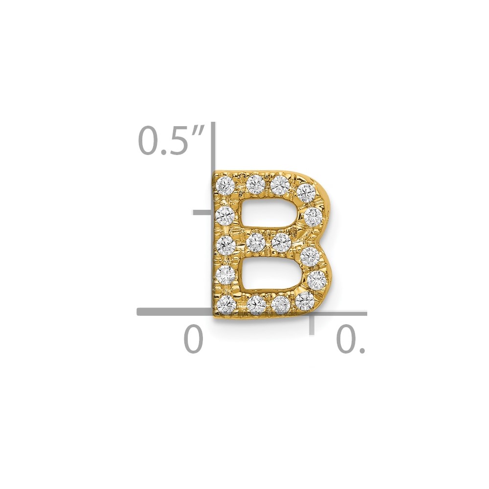 10K  Diamond Letter B Initial Charm (PM5221B-016-1YA)