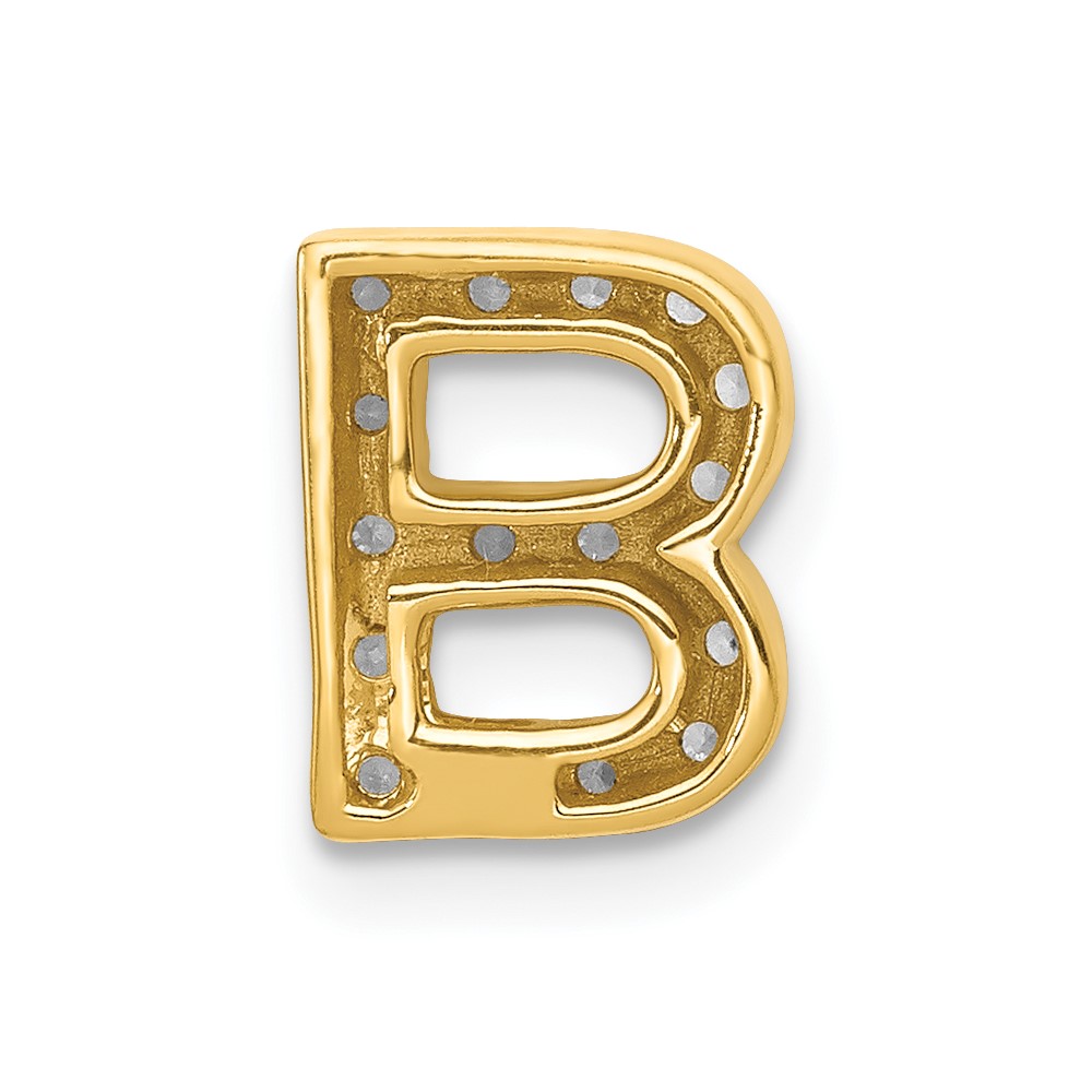 14K  Diamond Letter B Initial Charm (PM5221B-016-YA)