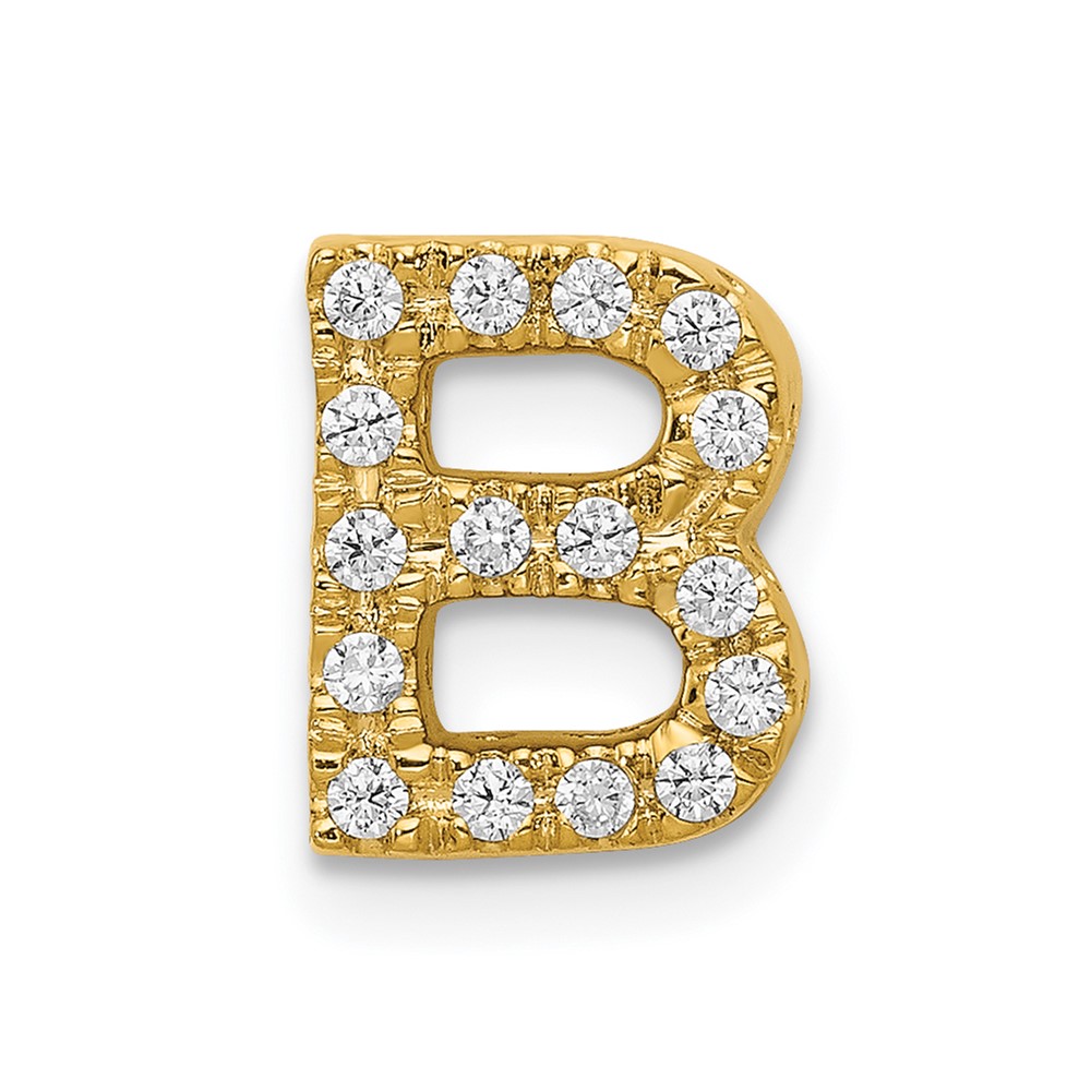 14K  Diamond Letter B Initial Charm (PM5221B-016-YA)