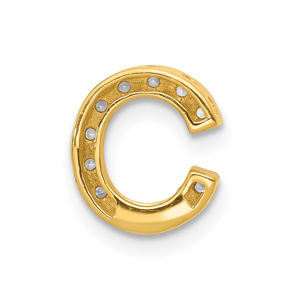 14K  Diamond Letter C Initial Charm (PM5221C-010-YA)