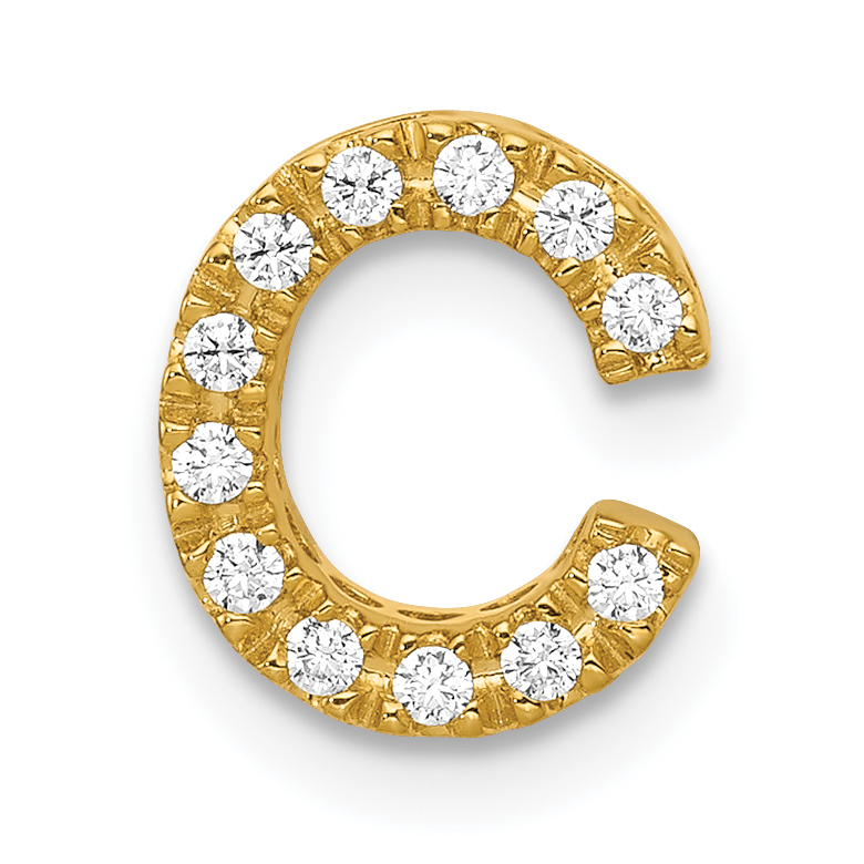 14K  Diamond Letter C Initial Charm (PM5221C-010-YA)