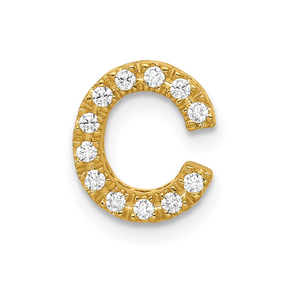 14K  Diamond Letter C Initial Charm (PM5221C-010-YA)