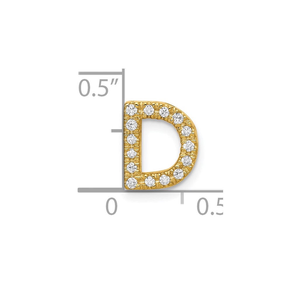 10K Diamond Letter D Initial Charm | J.C.’s Jewelry