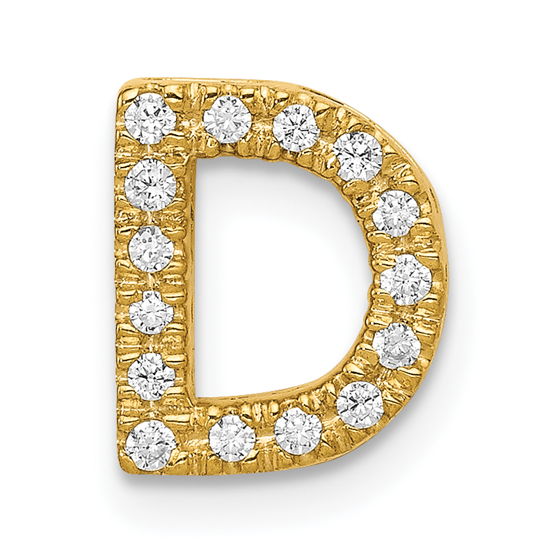 10K  Diamond Letter D Initial Charm (PM5221D-016-1YA)