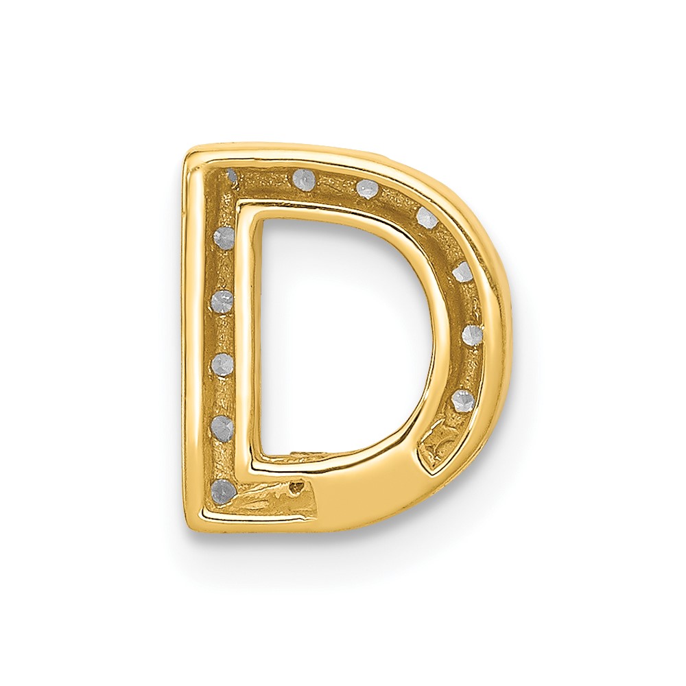 14K  Diamond Letter D Initial Charm (PM5221D-016-YA)